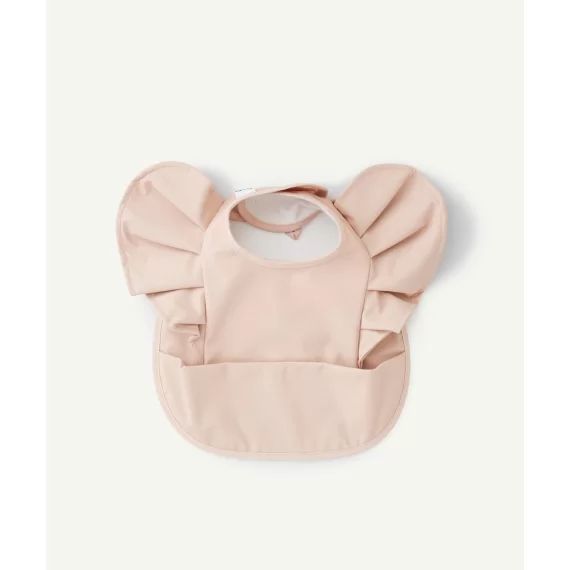 Bavoir rose poudré volanté –  – Soldes
