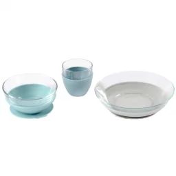 Coffret repas en verre Duralex Jungle (3 pièces)