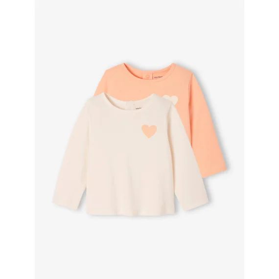Lot 2 t-shirts BASICS bébé écru