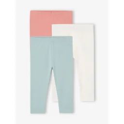 Lot 3 leggings unis bébé bleu grisé