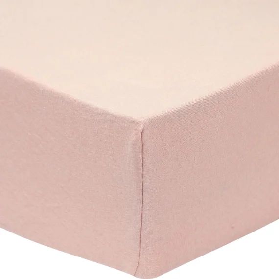 Drap housse en coton vieux rose (70 x 140 cm)