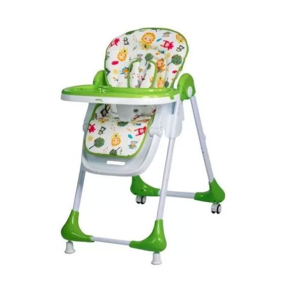 Chaise haute avec roues – ASALVO – Animals – Réglable – Blanc – Mixte blanc