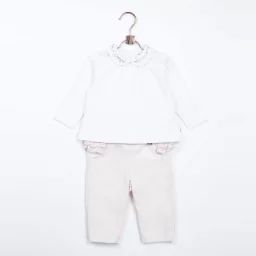Pantalon en velours Fille Rose