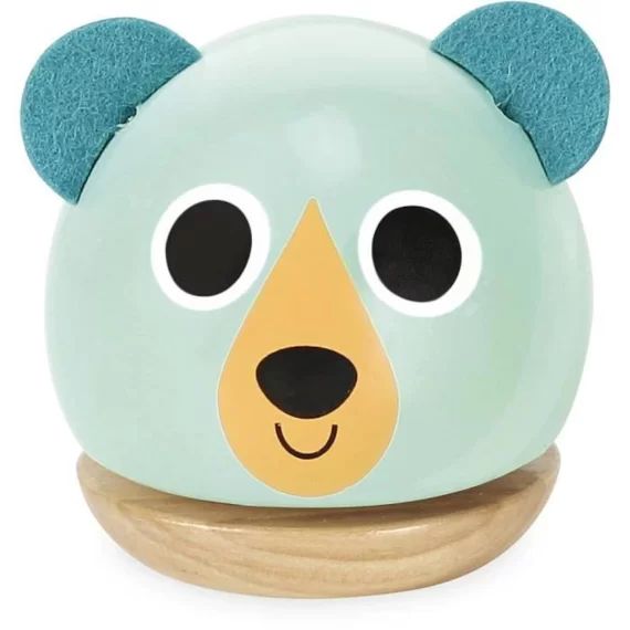 Boîte à musique en bois tourné Ours – VILAC – Pour Enfant dès 3 ans – Bleu bleu