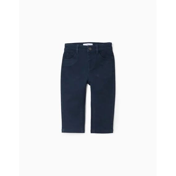 Pantalon En Toile Bleu Foncé