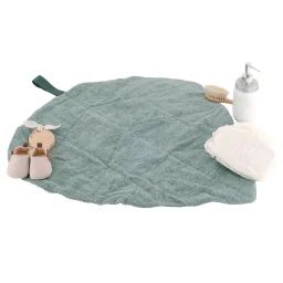 Tapis À Langer De Voyage Coton Bio Dream Forest Vert Sauge