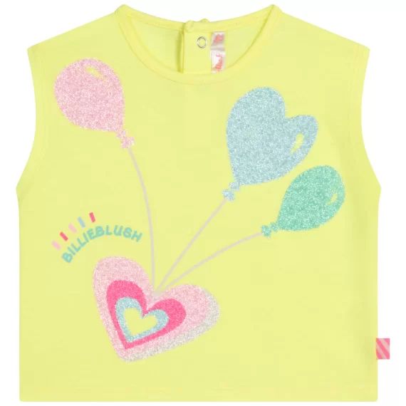 T-shirt à manches courtes Fille Jaune