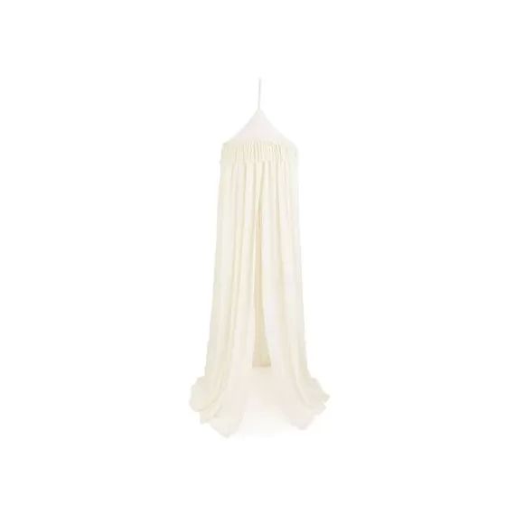 Ciel de lit en coton écru Boho