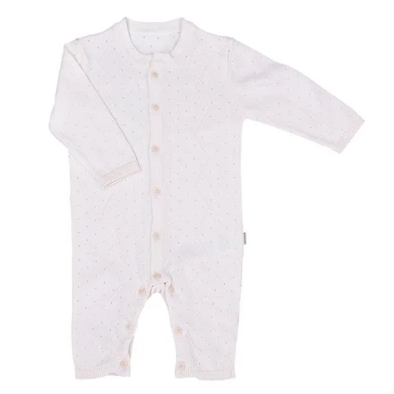 Combinaison bébé en tricot de coton bio bleu