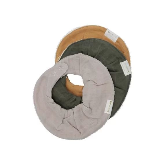 Lot de 3 bavoirs bandanas Olive Garden