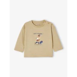 T-shirt motif ours manches longues bébé vert