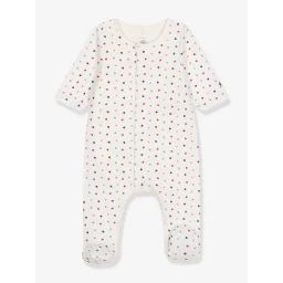 Bodyjama coeurs bébé PETIT BATEAU blanc imprimé