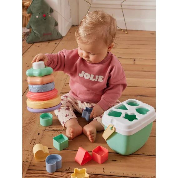 Coffret boite à formes et tour à empiler multicolore