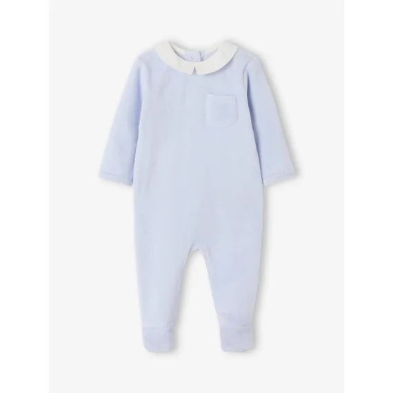 Dors-bien en velours personnalisable ENVIE DE FRAISE bleu ciel
