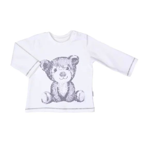 T-shirt À Manches Longues En Coton Bio Blanc