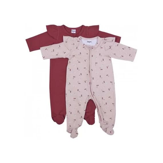 Lot de 2 pyjamas en coton Cerise (3 mois)