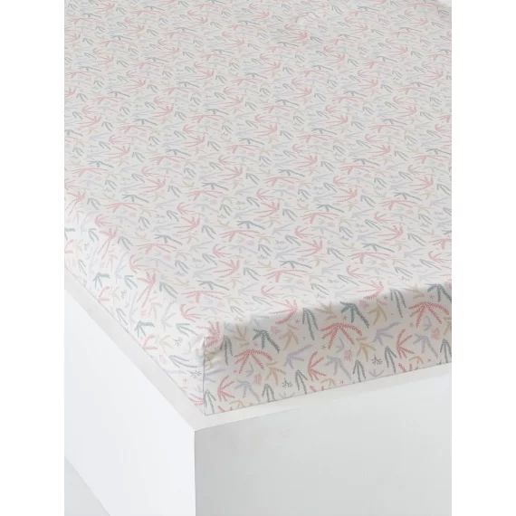 Drap-housse enfant OCÉANE écru / multicolore