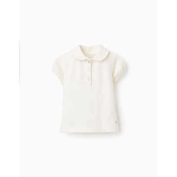 Polo De Avec Volants Blanc