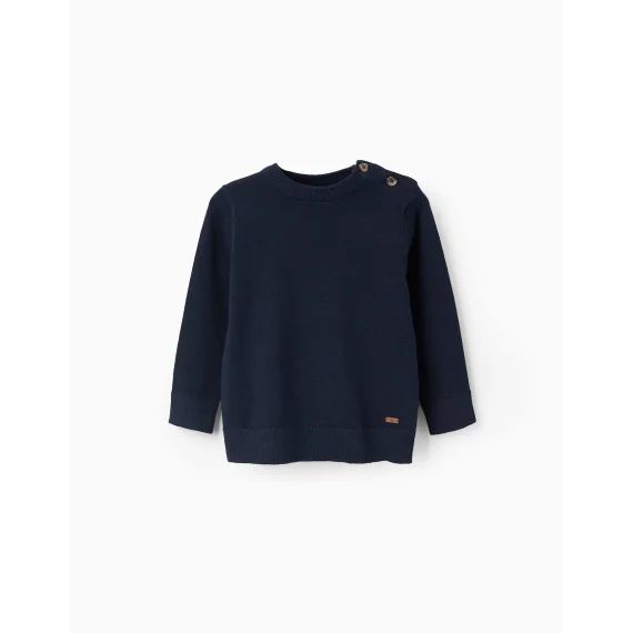 Pull Maille Fine Bleu Foncé