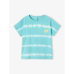 T-shirt effet tie and dye bébé turquoise