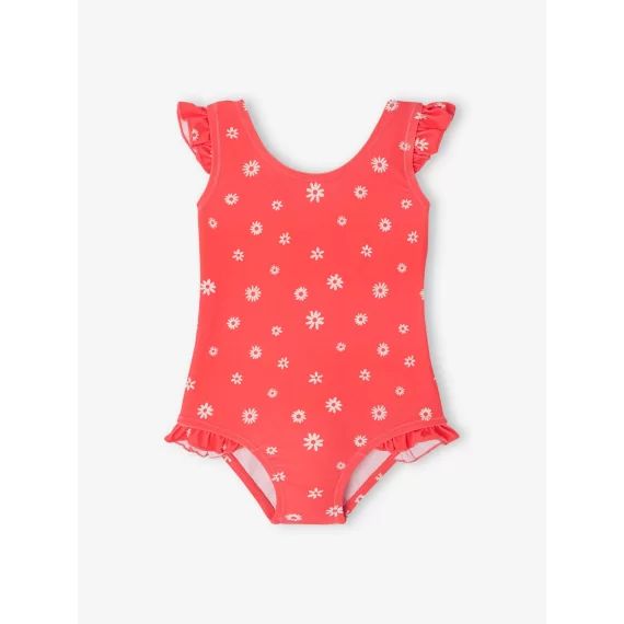 Maillot de bain 1 pièce bébé fille fleurs fuchsia