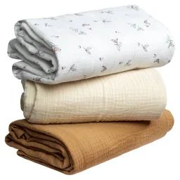 Lot De 3 Maxi Langes Melody Écru Et Camel Multicolore