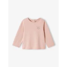 T-shirt bébé Basics manches longues rose poudré