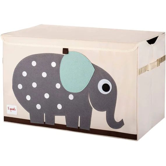Coffre À Jouets Eléphant Gris