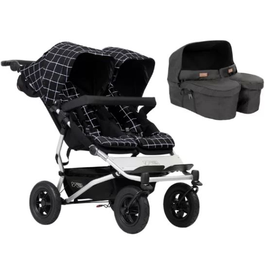 Poussette Double Mountain Buggy Duet V3.2 – Grid + Nacelle Jumeaux