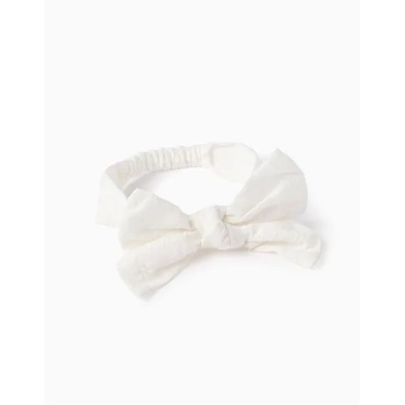 Bandeau À Cheveux Avec Broderie Florale Avec Nœud Beige Clair