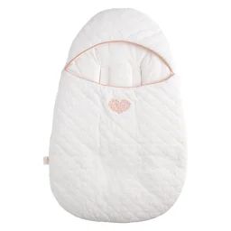 Nid D&rsquo;ange Bébé 5 Attaches En Coton Matelassé Blanc/rose