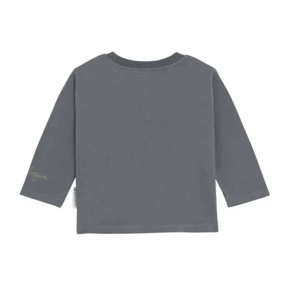 T-shirt Garçon Manches Longues Basique Gris
