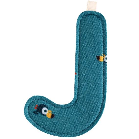 Lettre en tissu à suspendre J (9,5 cm)