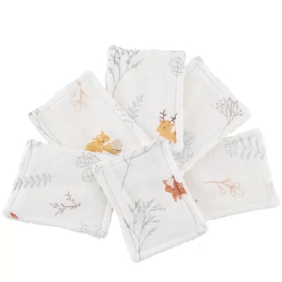 Lot de 12 lingettes lavables Dream Forest