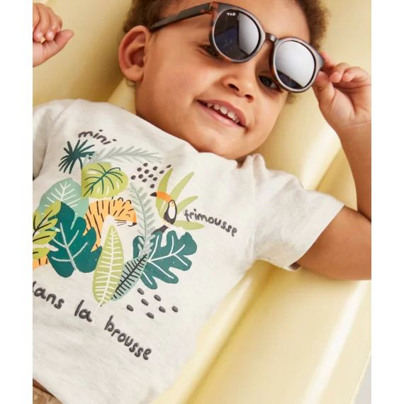Lunettes de soleil garçon en plastique recyclé et écailles –  – Soldes