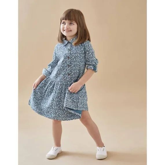 Robe à imprimé fleuri vert