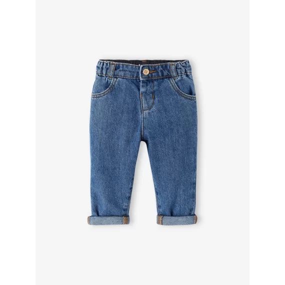 Jean mom fit bébé en denim stone