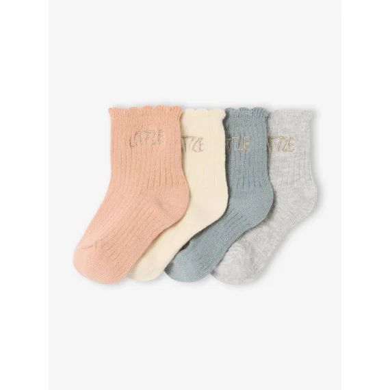 Lot de 4 paires de chaussettes little bébé rose pâle
