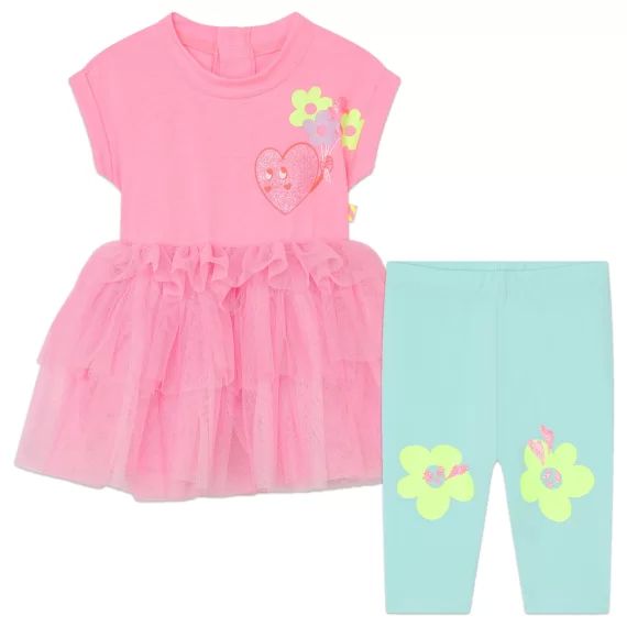 Ensemble robe et legging Fille Rose