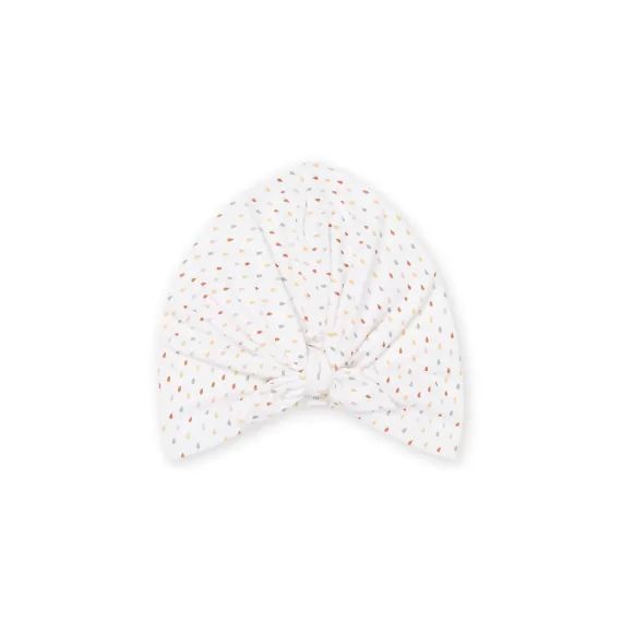 Bonnet De Naissane À Imprimé Fantaisie – Blanc