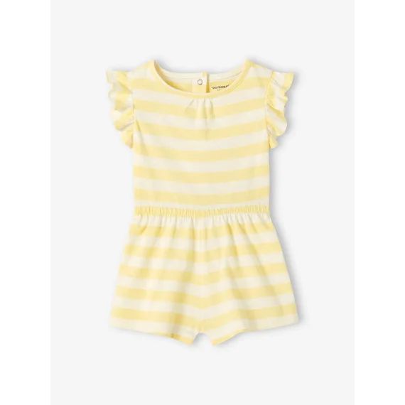 Combishort Basics bébé rayé jaune