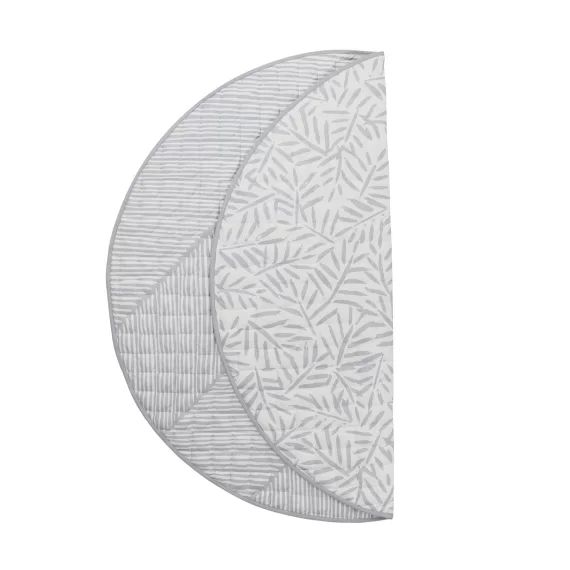 Tapis rond matelassé en coton biologique