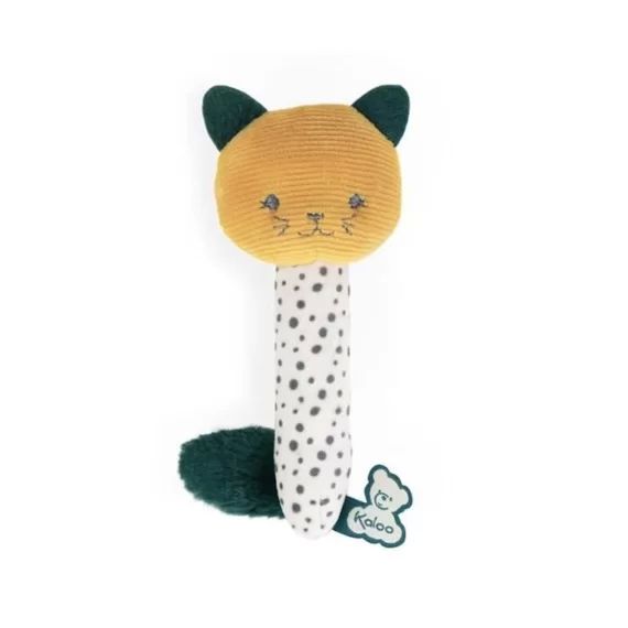 Kaloo – Stimuli hochet maracas en tissu blanc