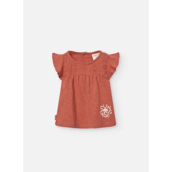 T-shirt Tricot Combiné Rouge