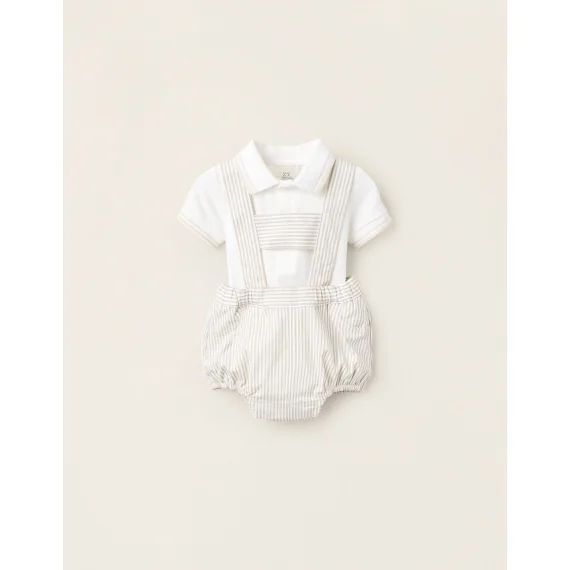 Body + Combi-short Avec Bretelles Amovibles Blanc