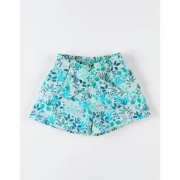 Short En Crêpe De Coton Bleu