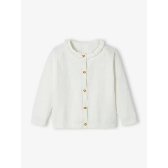 Cardigan bébé avec col blanc