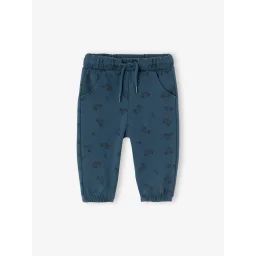 Pantalon imprimé en molleton bébé bleu océan