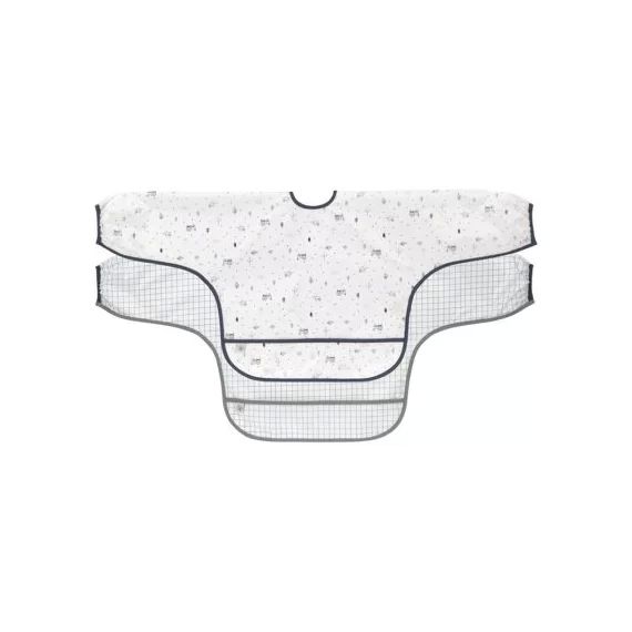 Lot de 2 bavoirs manches longues avec poche bleu Garden Explorer