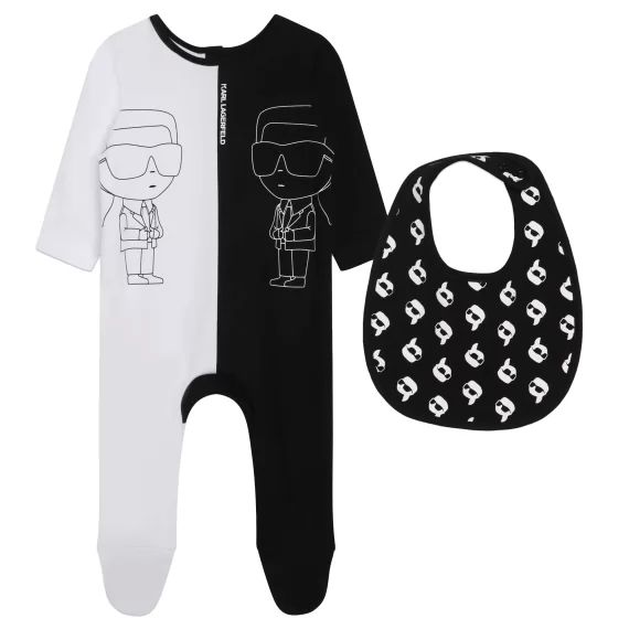 Ensemble pyjama + bavoir Garçon Noir